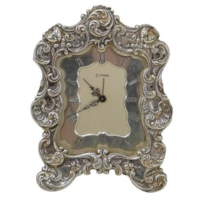 Gorham Cyma Sterling Silver Desk Clock