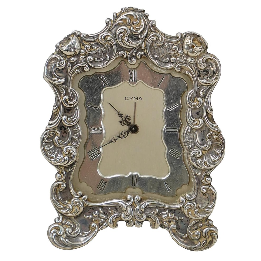 Gorham Cyma Sterling Silver Desk Clock (1 of 4)