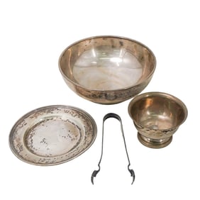 (4 pcs) Assorted Sterling & Silver Homewares