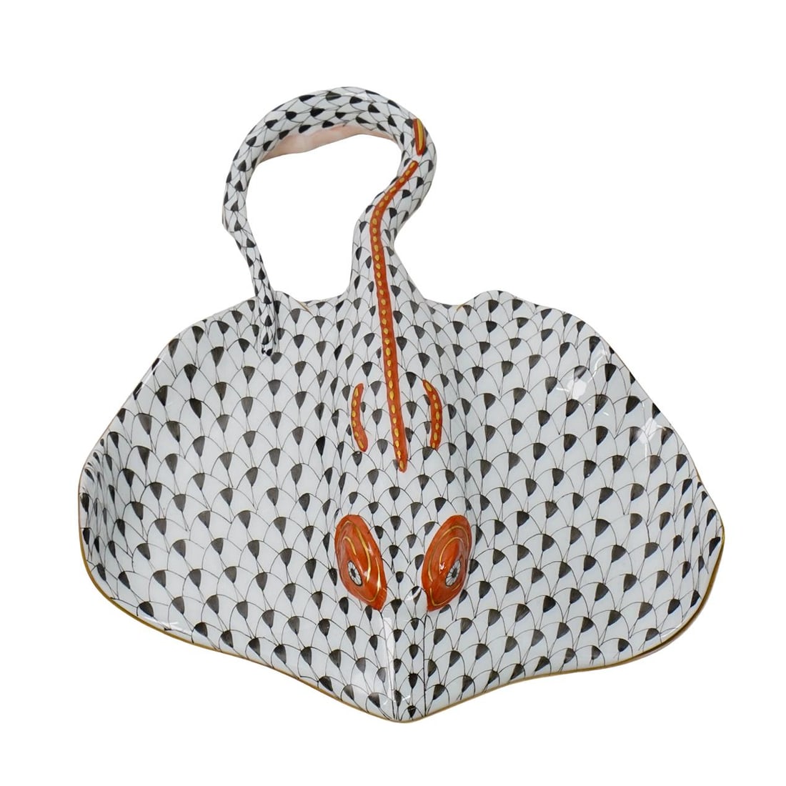 Herend Porcelain "Stingray" Fishnet 175 Years Anniversary Figurine (1 of 7)