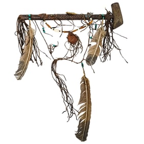 Vintage Native American Navajo 18" Calumet Peace Pipe