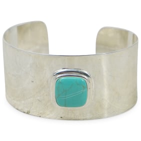 Navajo Silver & Turquoise Cuff Bracelet