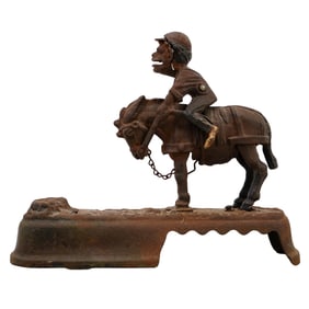 Vintage Cast Iron "I Always Did 'Spise a Mule" Mechanical Bank