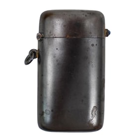 Antique Gun Metal Match Safe