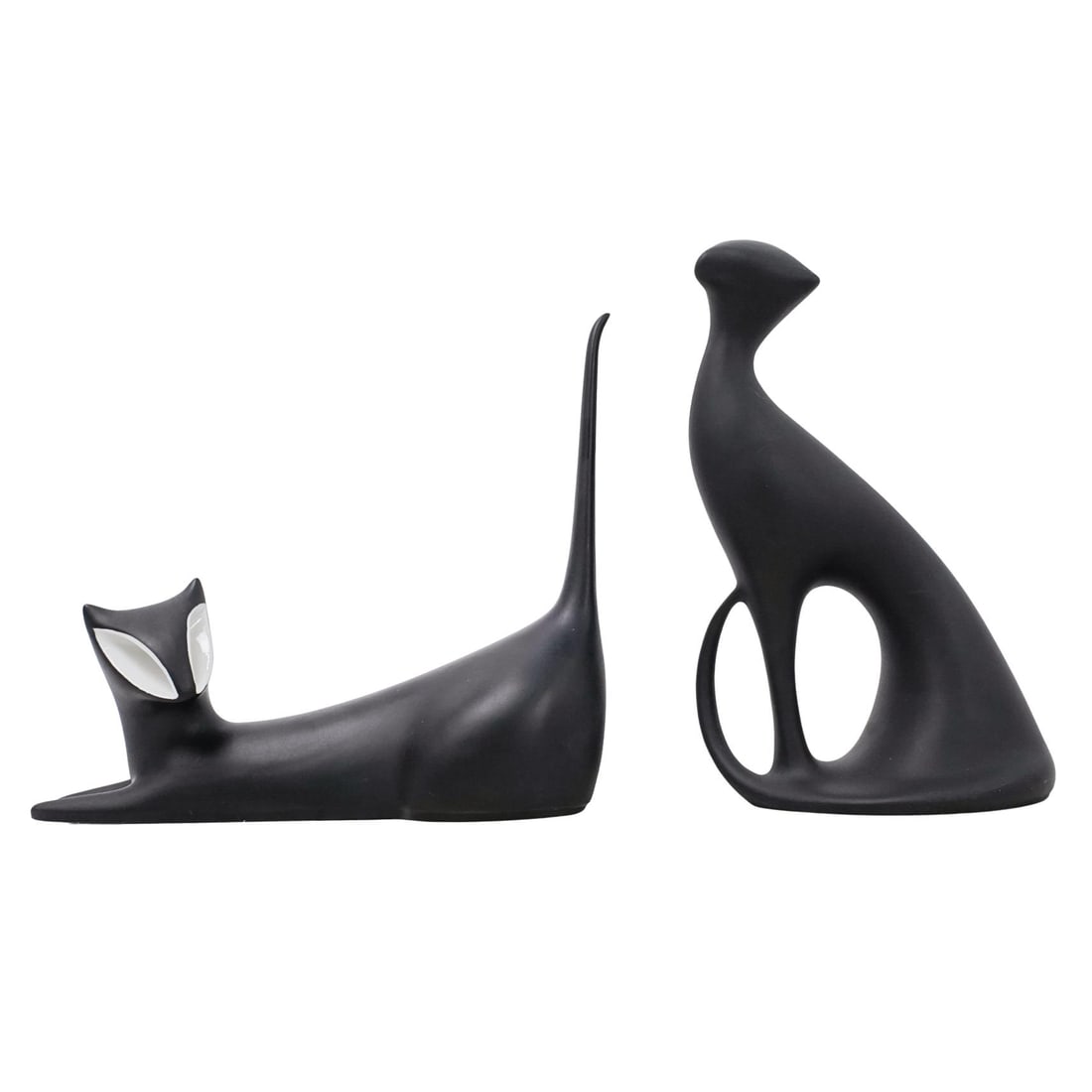 Art Deco Design Royal Dux Bohemia Porcelain Cat Figurines (1 of 11)