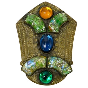 Antique Victorian Ornate Design Brass Hinged Sash Pin
