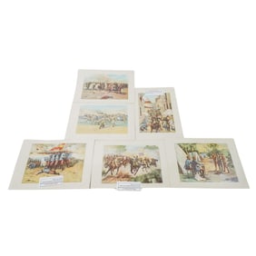 (5 pcs) "Cartoons of Our War with Spain" Charles Nelan (1898)