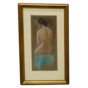 Illustration of a Seated Nude