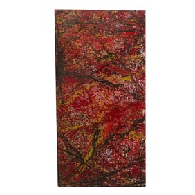 Magaly Avellan Malave (B. 1958) "Autum Desk" Acrylic On Wood Panel