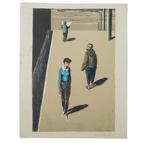 Ludwig Schwerin "Passing on the Street" Lithographs