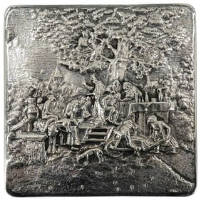Antique Danish Silver Plated Compact