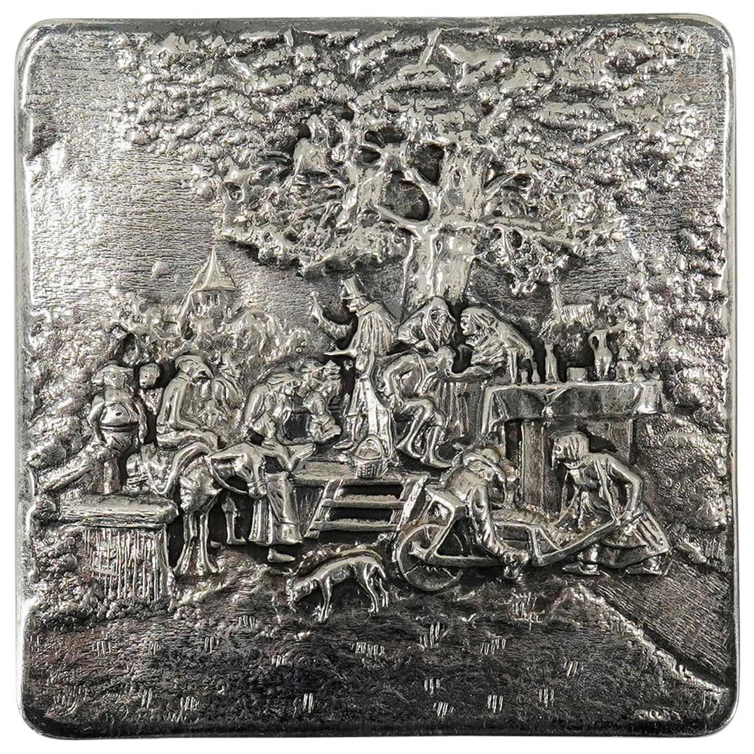 Antique Danish Silver Plated Compact (1 of 6)