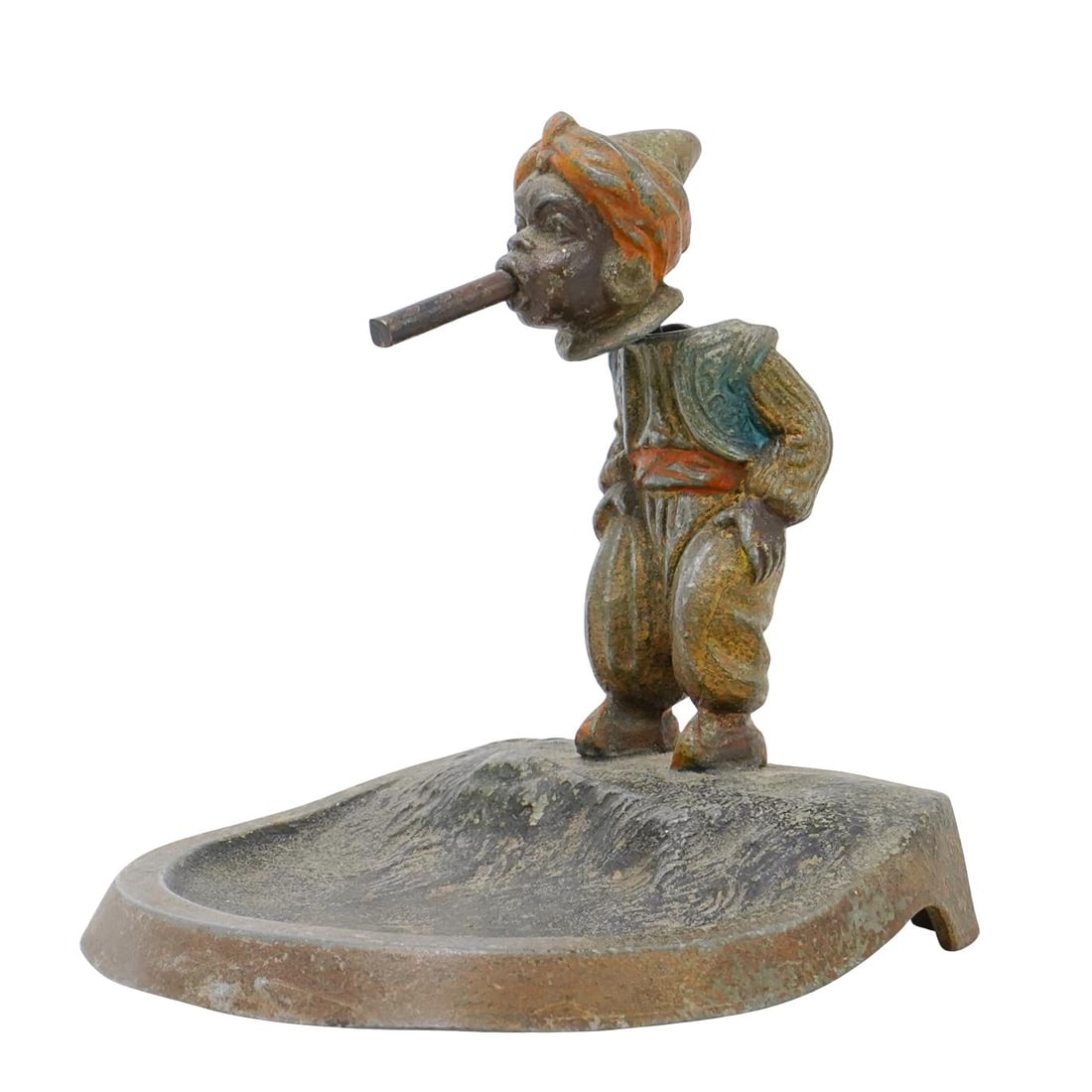 Antique Rare Austrian Ashtray W/ Bobble Head Nodder Cigar Smoking Genie (1 of 7)