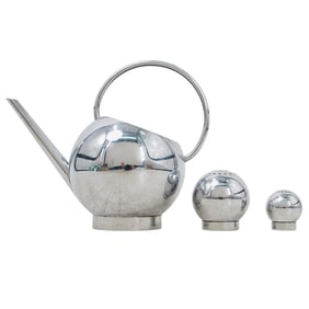 (3 Pc) Chase By Russel Wright Art Deco Chrome Pancake/Corn Set