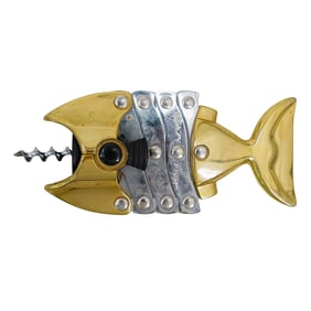 English 'Lazy Fish' Corkscrew Bottle Opener