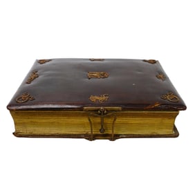 Leather and Brass Book Safe