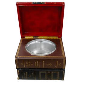 Vintage Faux Leather Stackable Books Ice Bucket (1 of 5)