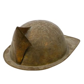 Brass D & C Fire Department Helmet