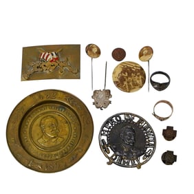 (12 pcs) Assorted Spanish-American War Memorabilia