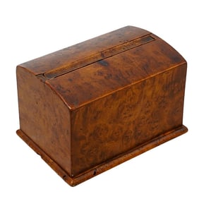 Art Deco Burr Walnut Cigarette Dispenser