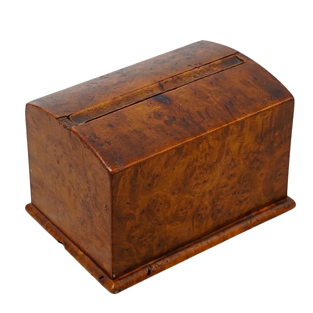 Art Deco Burr Walnut Cigarette Dispenser (1 of 4)