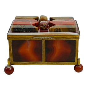 Antique Austro Hungarian Agate Box