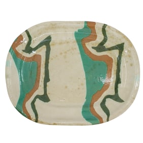 1970s Signed Ceramic Tray