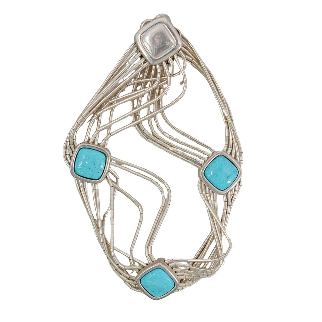 Vintage Sterling Silver & Turquoise Bracelet (1 of 6)