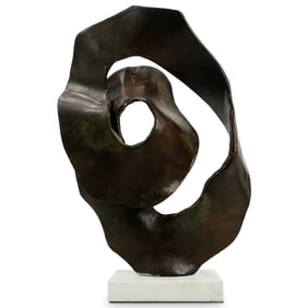Abstract Mixed Metal Sculpture