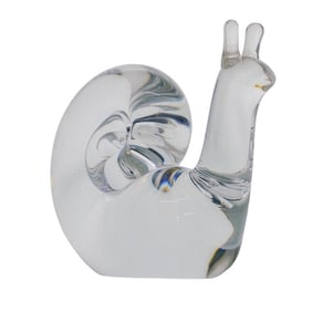 Steuben Crystal Snail Sculpture