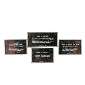 (4 Pc) Sterling Silver Miniature International Flags (1 of 9)