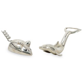 (2 Pc) Silver Plated Cocktail Barware Utensils Set