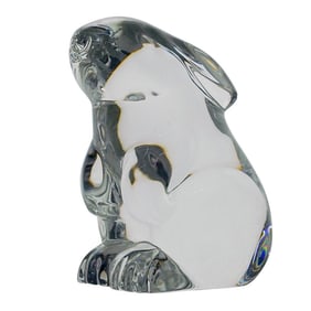 Baccarat Crystal Rabbit Paperweight