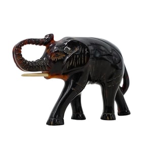 Baltic Amber Carved Elephant Figurine