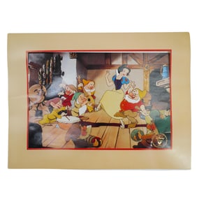 Walt Disney (American, 1898-1966) "Snow White and the Seven Dwarfs" Lithograph