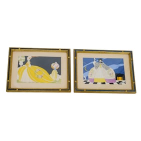 Umberto Brunelleschi (Italian, 1879 - 1949) Framed Gouache Prints