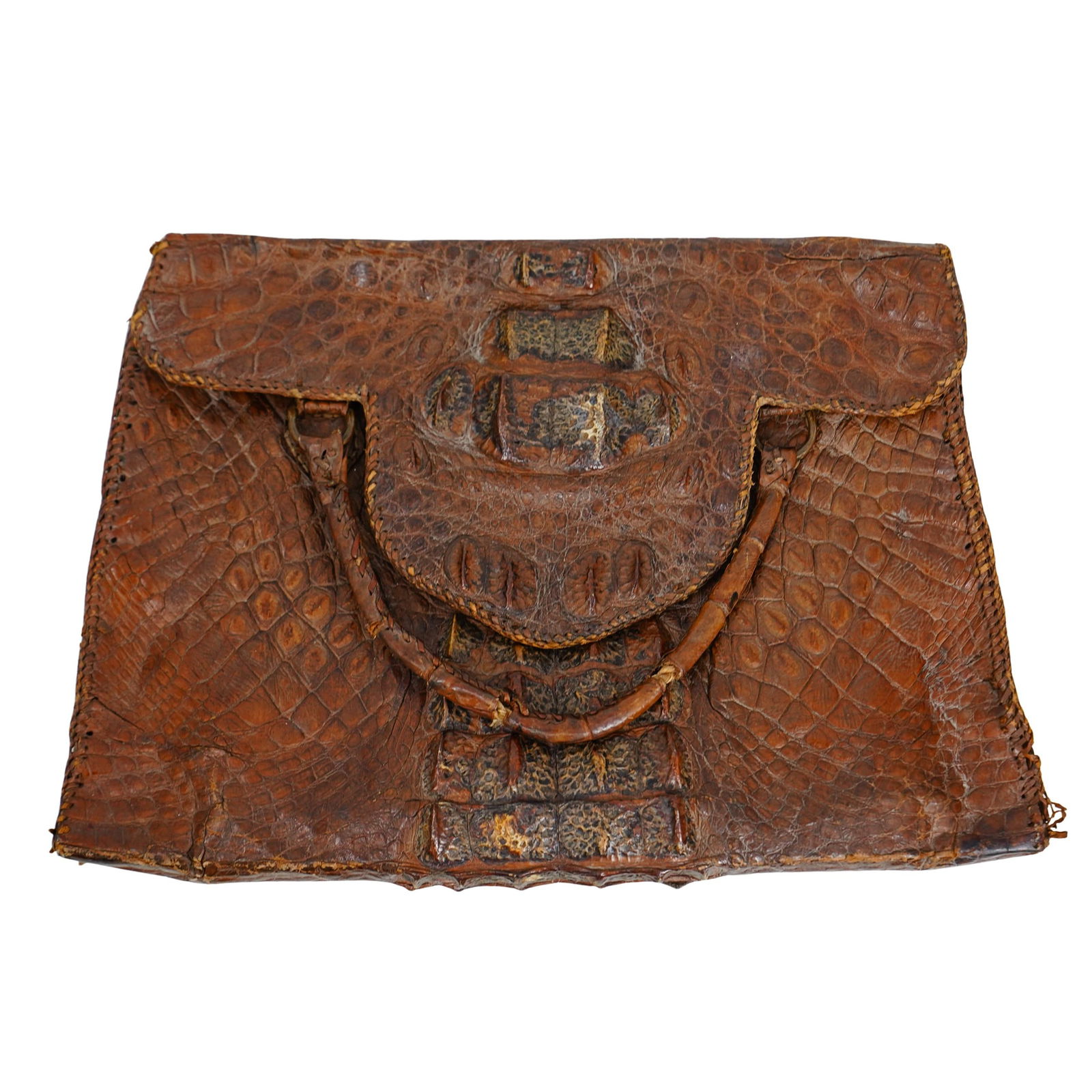 Vintage Genuine Crocodile Skin Custom Made Handbag (1 of 5)