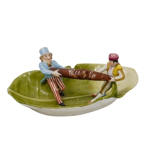 Antique Ceramic Figural Ashtray