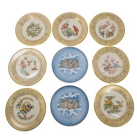 (9 Pc) Vintage Lenox Porcelain Plates