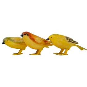(3 pcs) Celluloid Bird Figurines