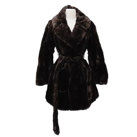 Faux Fur Trench Coat