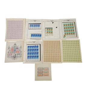 (9 pcs) International Stamp Sheets