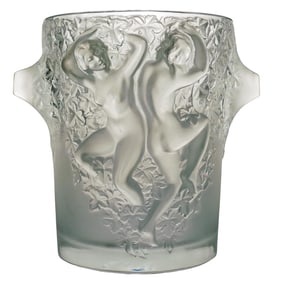 Lalique Crystal 'Ganymede' Champagne Ice Bucket Vase