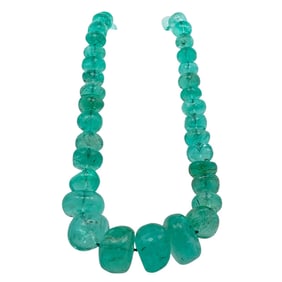 Seaman Schepps Emerald Beaded Necklace