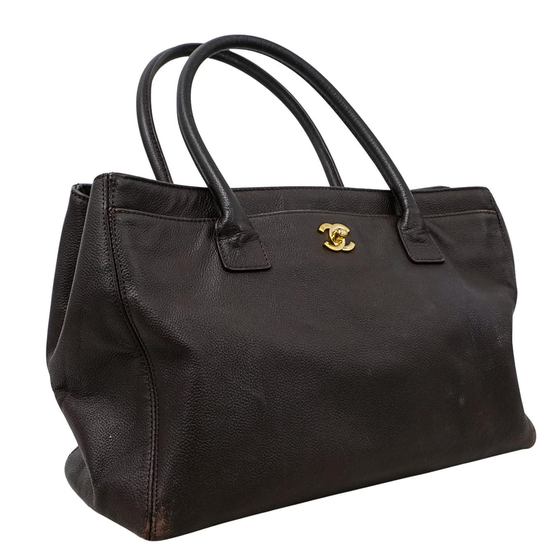 Vintage Chanel Brown Leather Medium Cerf Tote (1 of 10)