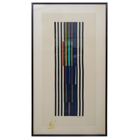 Alejandro Otero (1921-1990, Venezuelan) Geometric Abstract Silkscreen