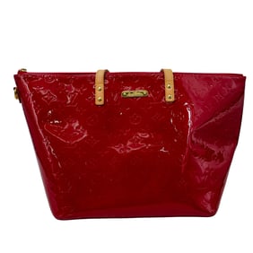 Louis Vuitton Bellevue GM Red Vernis Shoulder Tote Bag
