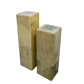 Pair Of Vintage Aldo Tura Goatskin Pedestals