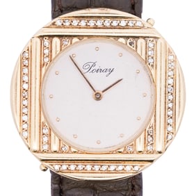 Vintage Poiray 18k Gold and Diamond "Premiere Ronde" Watch