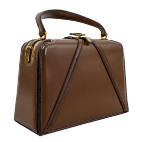 Lederer Structured Brown Leather Handbag